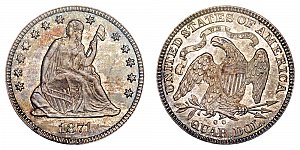 <b>1871-CC Seated Liberty Quarter