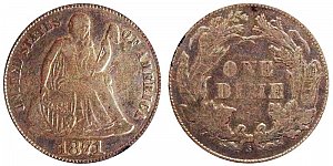 <b>1871-S Seated Liberty Dime