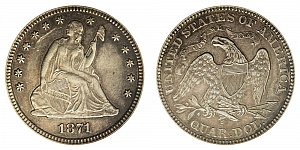 <b>1871-S Seated Liberty Quarter