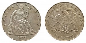 <b>1872-CC Seated Liberty Half Dollar