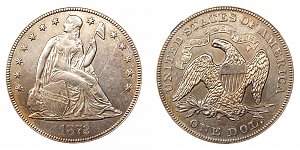 <b>1872-S Seated Liberty Silver Dollar