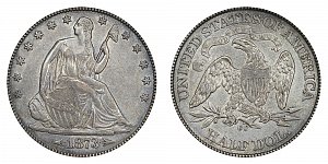 <b>1873-CC Seated Liberty Half Dollar