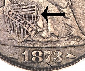 <b>1873 Seated Liberty Dime: Doubled Die Obverse
