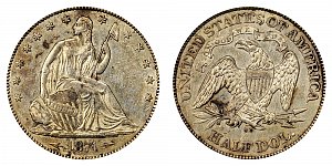 <b>1874-CC Seated Liberty Half Dollar