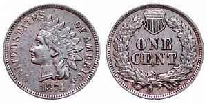 <b>1874 Indian Head Cent Penny