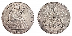 <b>1878-S Seated Liberty Half Dollar