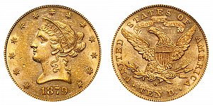 <b>1879-O Coronet Head Gold $10 Eagle