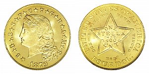 <b>1879 Stella Gold $4: Flowing Hair