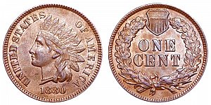 <b>1880 Indian Head Cent Penny
