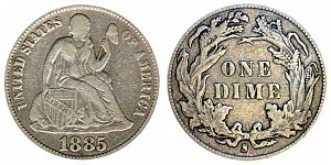 <b>1885-S Seated Liberty Dime