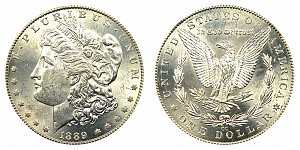 <b>1889-CC Morgan Silver Dollar