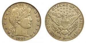 <b>1901-S Barber Half Dollar