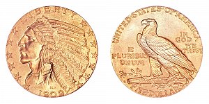 <b>1909-O Indian Head Gold $5 Half Eagle