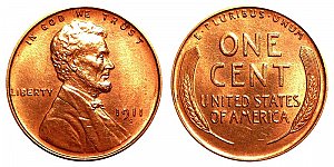 <b>1911-S Lincoln Wheat Cent Penny