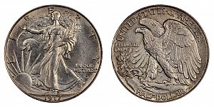 <b>1917-S Walking Liberty Half Dollar