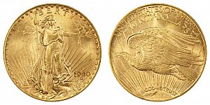 <b>1920-S Saint Gaudens Gold $20 Double Eagle