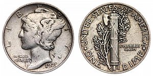 <b>1921 Mercury Dime