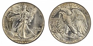 <b>1921-S Walking Liberty Half Dollar