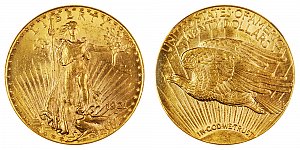 <b>1921 Saint Gaudens Gold $20 Double Eagle