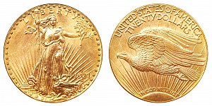 <b>1931-D Saint Gaudens Gold $20 Double Eagle