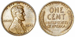<b>1943 Lincoln Wheat Cent Penny: Bronze/Copper
