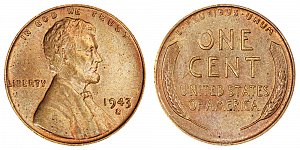 <b>1943-S Lincoln Wheat Cent Penny: Bronze/Copper