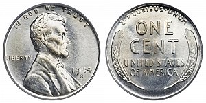 <b>1944-S Lincoln Wheat Cent Penny: Steel Cent