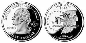 2002 Indiana State Quarter