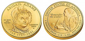 2007 Abigail Adams First Spouse Gold Coin