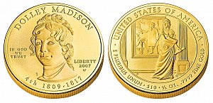 2007 Dolley Madison First Spouse Gold Coin