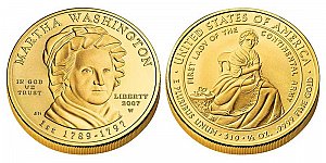 2007 Martha Washington First Spouse Gold Coin