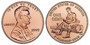 2009 Lincoln Bicentennial Cent - Formative Years in Indiana, Rail Splitting