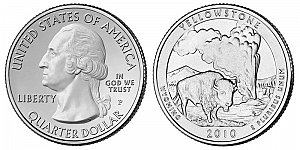 2010 Yellowstone National Park Quarter - Wyoming