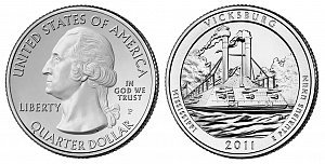 2011 Vicksburg National Military Park Quarter - Mississippi