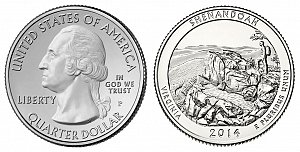 2014 Shenandoah National Park Quarter Design - Virginia