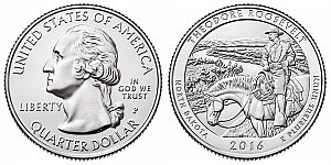 2016 Theodore Roosevelt National Park Quarter Design - North Dakota