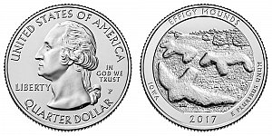 2017 Effigy Moundstrie National Monument Quarter Design - Iowa