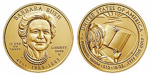 2016 Barbara Bush First Spouse Gold Coin