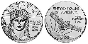 One Ounce $50 Gold Platinum Eagle