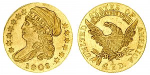 <b>1808 Capped Bust Gold $2.50 Quarter Eagle