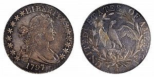 <b>1797 Draped Bust Half Dollar: 15 Stars