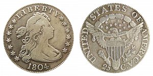 <b>1804 Draped Bust Quarter