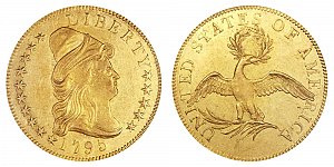 <b>1795 Turban Head Gold $10 Eagle: 9 Leaves