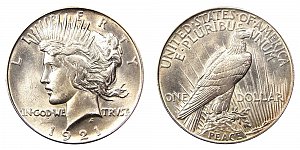 <b>1921 Peace Silver Dollar: High Relief