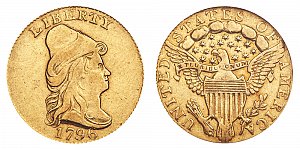 <b>1796 Turban Head Gold $2.50 Quarter Eagle: No Stars On Obverse