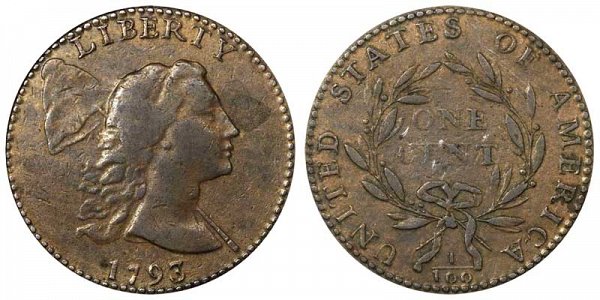 1793 Liberty Cap Large Cent Penny 