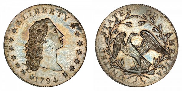 1794 Flowing Hair Silver Dollar - Silver Plug 