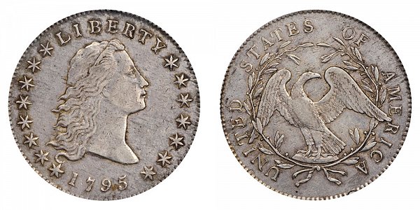 1795 Flowing Hair Silver Dollar - 2 Leaves 