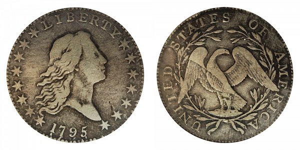 1795 Flowing Hair Half Dollar - 3 Leaves Under Each Wing of Eagle 