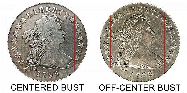 1795 Draped Bust Silver Dollar Varieties - Difference and Comparison 
